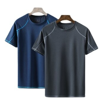 Men's Dry Fit T Shirt Moisture Wicking Athletic Tees Exercise Fitness Activewear Short Sleeves Gym Workout Top 5Xl Men Clothing 